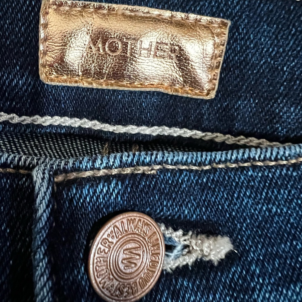 Mother Lil’ Hustler Ankle Dark Blue Denim Jeans Women’s Size 28 - Picture 8 of 10